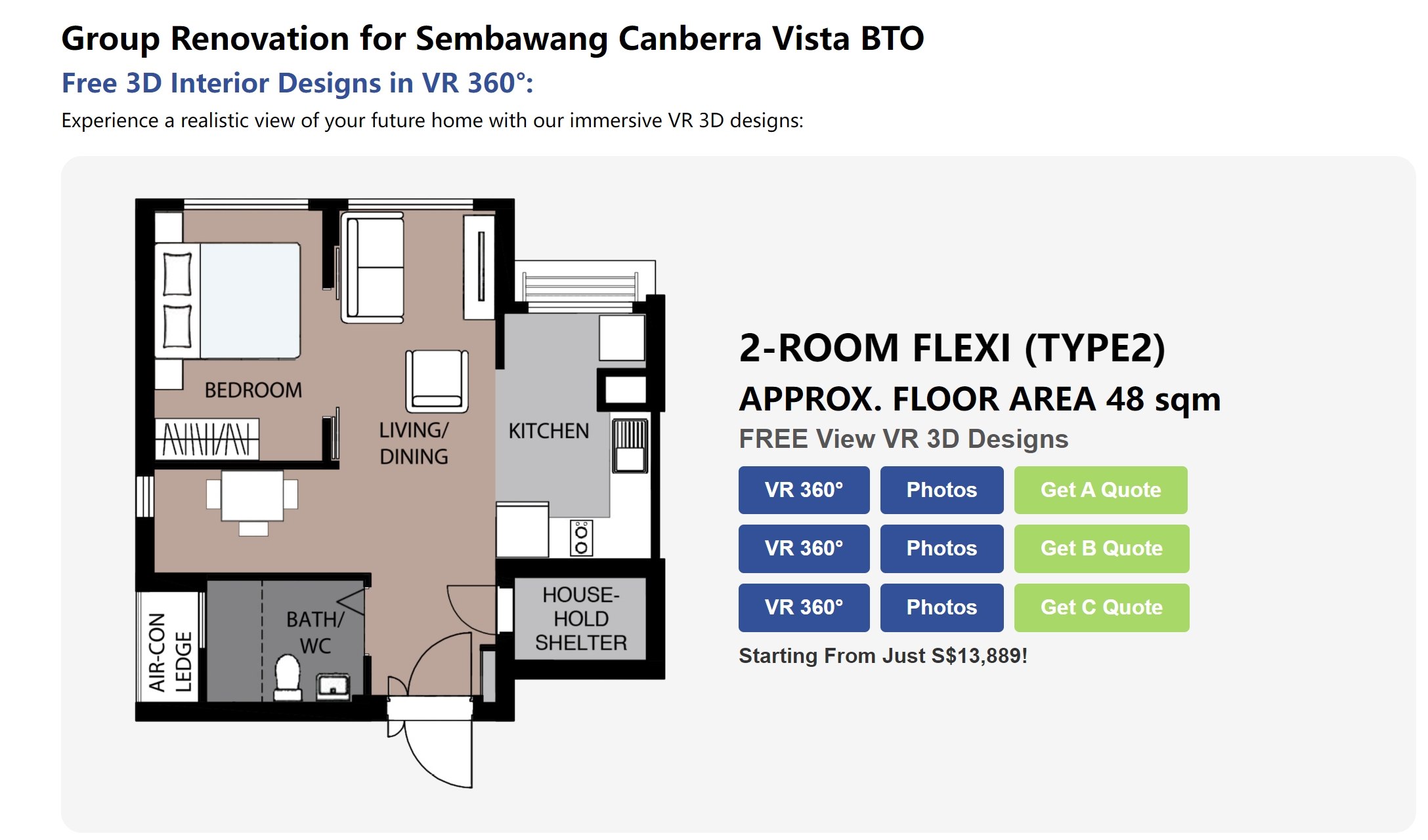 Canberra Vista 48-layout